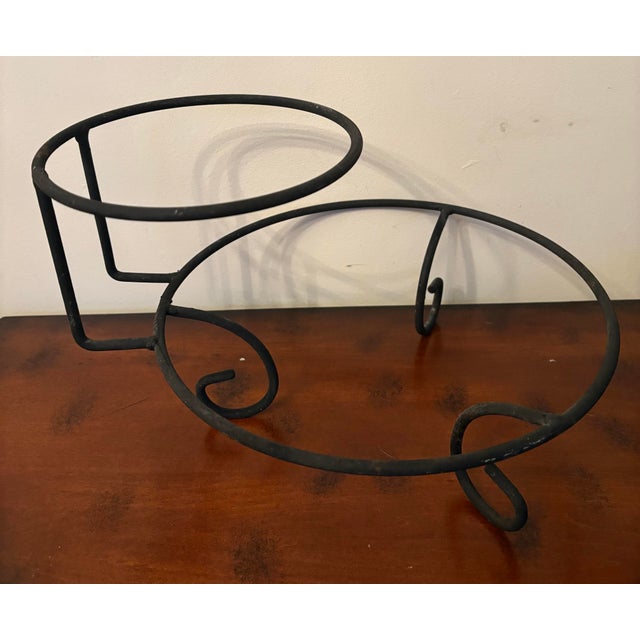 Peggy Karr Two-Tier Fused Glass Serving Bowl Set With Metal Stand – Chili Pepper Art Glass Serveware For Sale In Indianapolis - Image 6 of 10