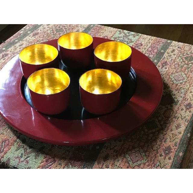 Red Gold Leaf Cup For Sale - Image 6 of 6