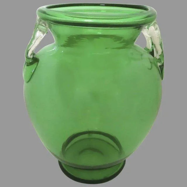 Steuben Pomona Green Art Glass Vase Early 20th Century For Sale - Image 13 of 13