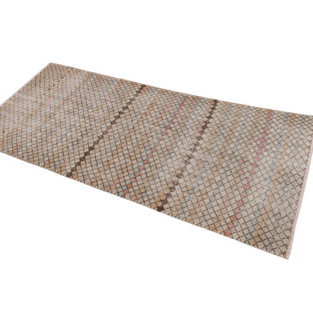 Rug & Kilim Vintage Zeki Müren Rug With Polychromatic Geometric Pattern From Rug & Kilim For Sale - Image 4 of 8