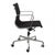 Charles Eames EA-117 office chairs in black fabric and with chrome frame. The chairs are from 1997 and appear in good...