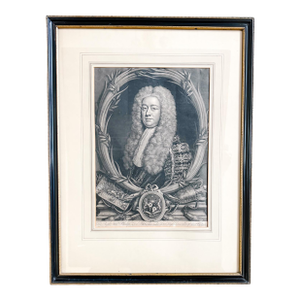 Antique Philip Yorke Mezzotint Engraving Portrait by J. Faber the Younger, 19th C. Restrike