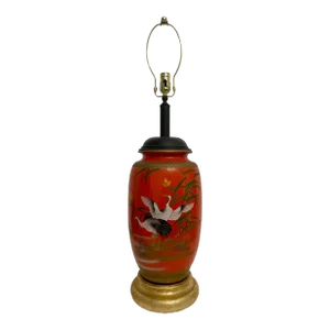 Large Lacquered Japanese Lamp