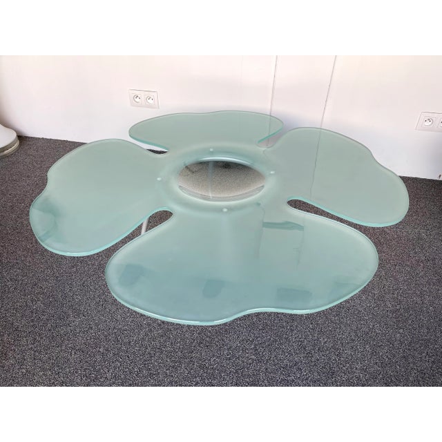 Flower Glass Coffee Table by Glas Italia, Italy, 1990s For Sale - Image 6 of 11