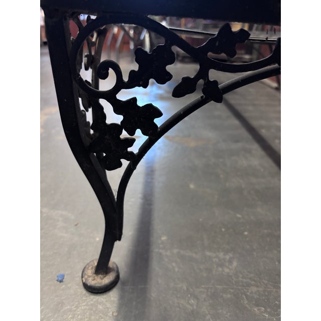 Vintage Hollywood Regency Style Woodard Wrought Iron Sofa, Orleans Collection With New Cushions For Sale In Minneapolis - Image 6 of 7