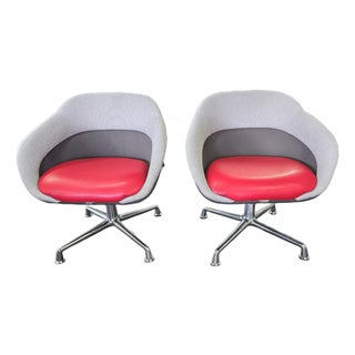 Steelcase Inc. "Coalesse" Swivel Chairs-a Pair For Sale