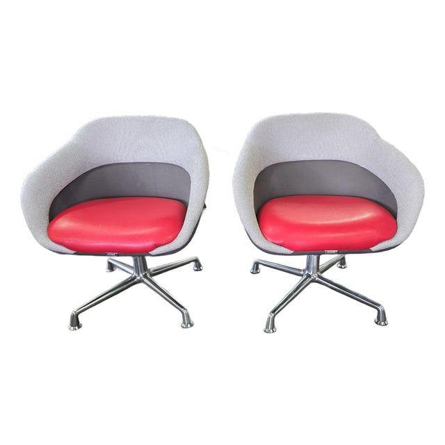 Steelcase Inc. "Coalesse" Swivel Chairs-a Pair For Sale