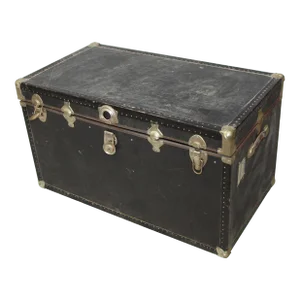 1930s Vintage Wood Steamer Trunk