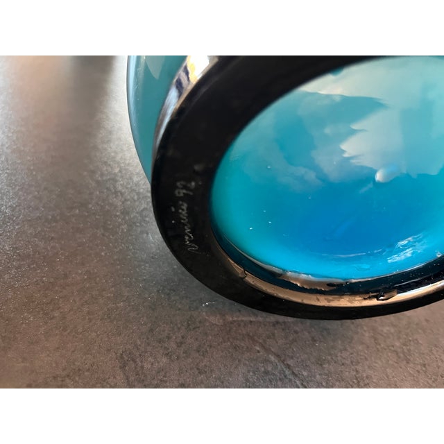 Vintage Vase in Blue from Venini, 1990s For Sale - Image 3 of 10
