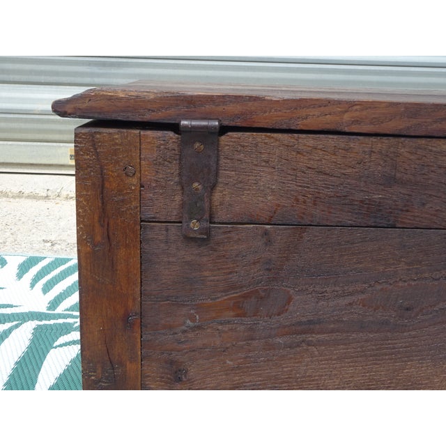 Antique Louis XIII Style Oak Storage Bench For Sale - Image 18 of 18