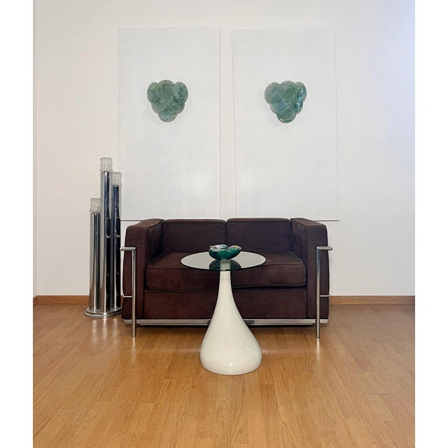 Alabaster Green Glass Discs Wall Sconces, 1990s, Set of 2 For Sale - Image 11 of 18