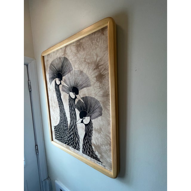 Heidi Lange Batik Cranes For Sale - Image 4 of 5