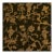 Sample - Schumacher Shantung Silhouette Sisal Wallpaper in Gold on Jet For Sale