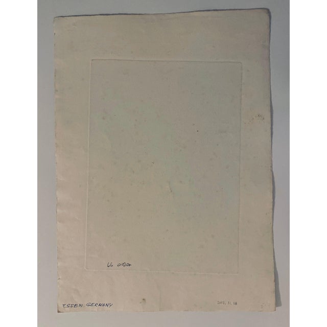 Late 20th Century Dora Szampanier, Etching of destroyed synagogue - Essen, Germany For Sale - Image 5 of 6