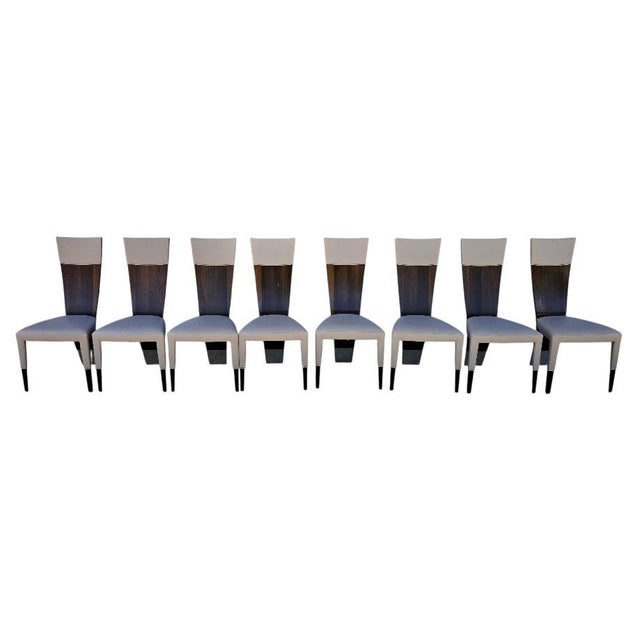 Contemporary Jade Dining Chairs With Chrome Leg Caps by Pietro Costantini- Set of Eight For Sale - Image 3 of 16