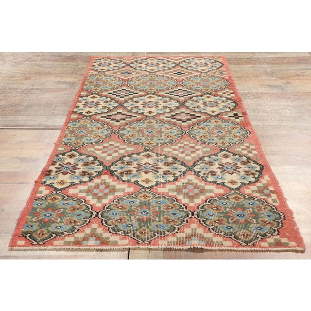Red Zeki Muren Vintage Turkish Sivas Rug - 03'00 X 07'02 For Sale - Image 8 of 9