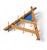 Triangular Wooden Wall Coat Rack with Mirror at the Top, 1960s For Sale - Image 12 of 12