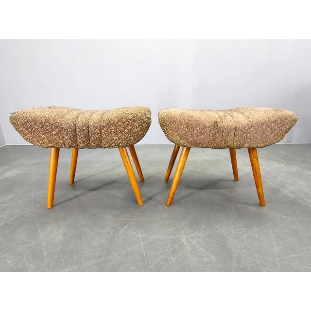 Mid-Century Modern Czech Stools, 1960s, Set of 2 For Sale - Image 3 of 11