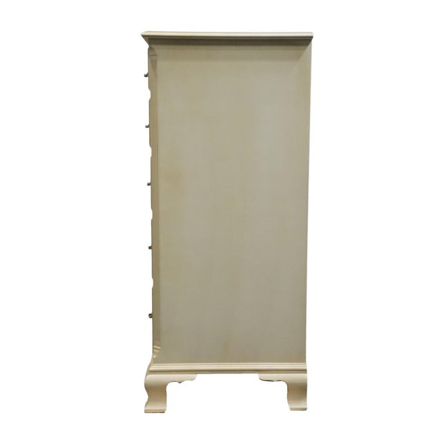 Kindel Furniture Off White Painted Country French Provincial 37" Chest of Drawers For Sale - Image 10 of 12