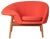 Fried Egg Left Lounge Chair in Apple Red by Warm Nordic For Sale