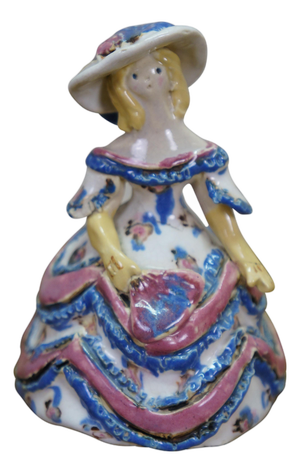 Vintage Arts & Crafts Overbeck Pottery Southern Belle Grotesque Figurine Indiana