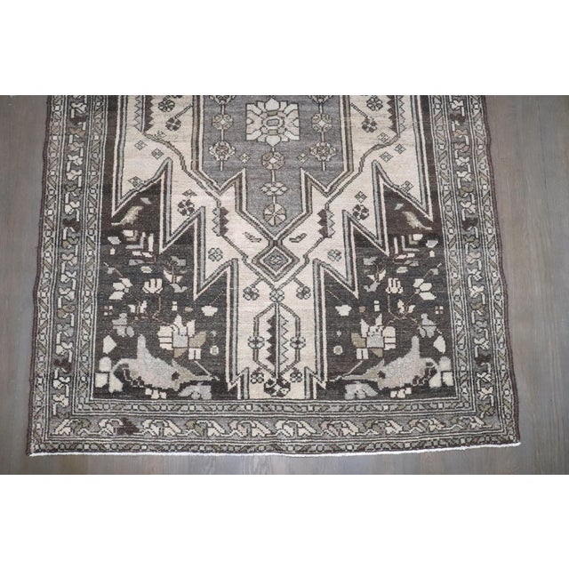 Mid 20th Century Vintage Mazlagan Malayer Persian Scatter Rug - 3'8" x 5'1" For Sale - Image 5 of 7