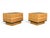 Pair of 1960s Scandinavian Modern Oak End Tables With Rattan Tops For Sale - Image 14 of 15