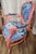 The Coral Empress" Avant-Garde Jewel-Toned Reupholstered Accent Chair For Sale - Image 6 of 6