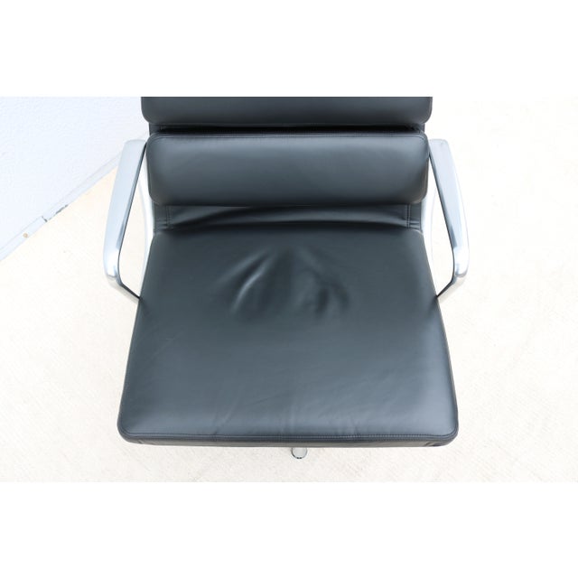 Mid-Century Modern Herman Miller Eames Soft Pad Lounge Chair in Black Leather For Sale - Image 13 of 18