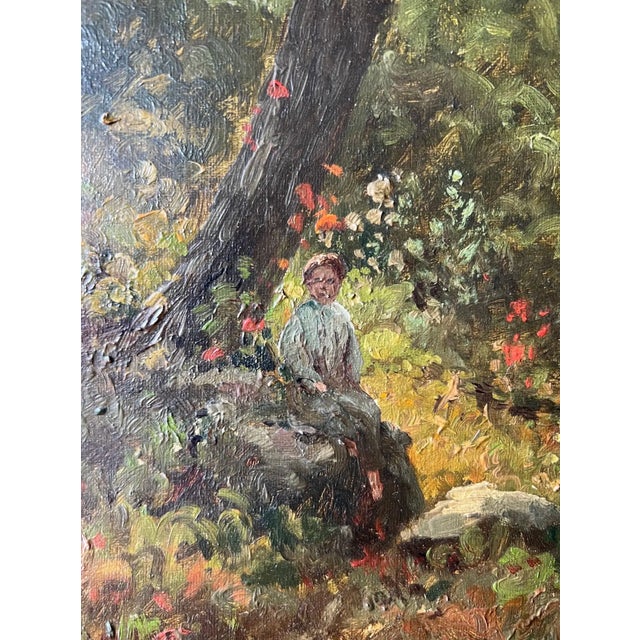 Traditional 19th Century “River View” by George Higgins For Sale - Image 3 of 8