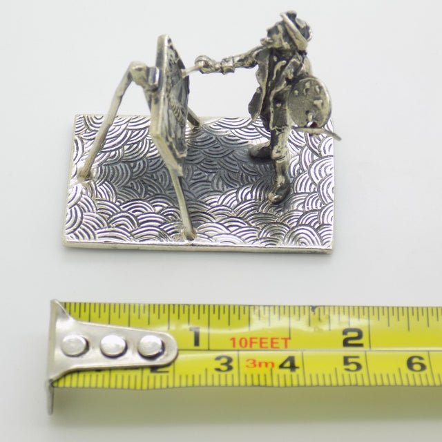 Vintage Italian Handmade Genuine Sterling Silver Painter & Paint Scene Figurine Sculpture For Sale - Image 12 of 12