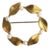 Mid 20th Century Pearl Pin Brooch With Leaves For Sale