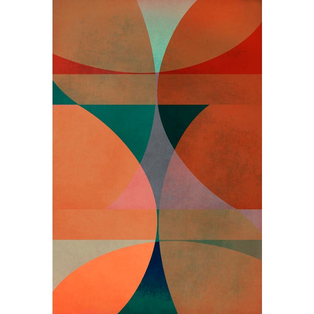 Mid-Century Modern Contemporary Geometric Art Prints 3pc Set "Color Elements" Triptych by Angela Cameron For Sale - Image 3 of 5