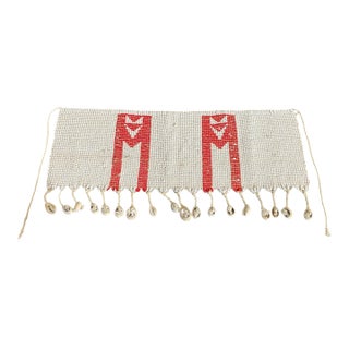 Vintage Ceremonial Skirt Kirdi Beaded Cache Sex Pikuran Cameroon 17" W For Sale