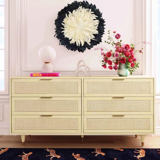 Transitional Sierra Buttermilk 6 Drawer Dresser For Sale - Image 3 of 11