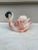 Majolica white & pink swan jardiniere , circa 1900.