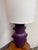 Traditional Vintage Purple Ceramic Table Lamp For Sale - Image 3 of 12