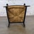 Wood Mid-20th Century Italian MCM Ladderback Armchair Black Frame With Rush Seat Manner of Gio Ponti For Sale - Image 7 of 18