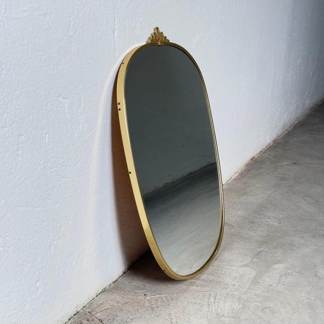 Rare and highly evocative italian mid-century mirror, circa 1950s, attributed to gio ponti. A remarkable warehouse...