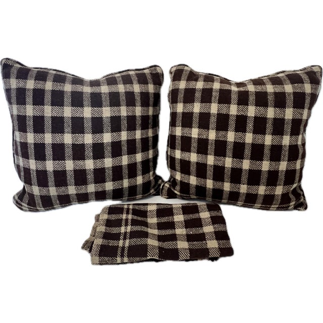 Antique Jerga Throw Pillows - A Pair For Sale - Image 10 of 10