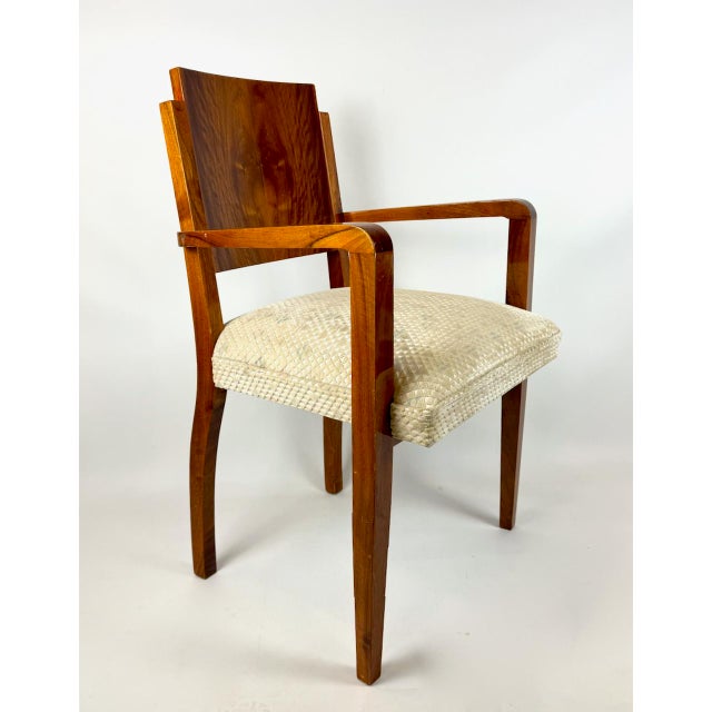 Art Deco Wallnut Armchair, 1930s For Sale - Image 6 of 14