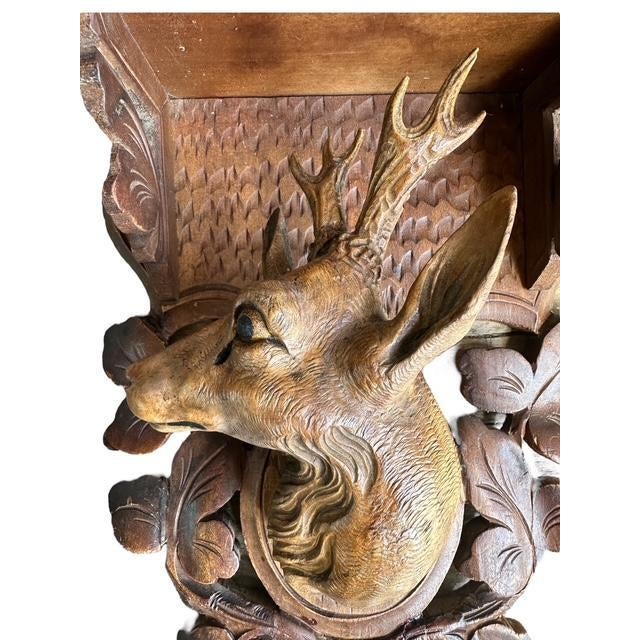 Cabin 1920s Black Forest Deer Shelf For Sale - Image 3 of 4