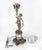1950s Spanish Empire Silver-Plated Cast Brass Cupid Cherub Lamp With Scavo Flame Shade For Sale - Image 4 of 13