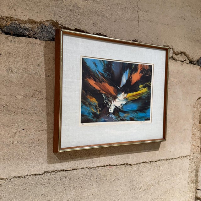 1980s Leonardo Nierman Cosmic Art Lithograph 184/250 Mexico For Sale In San Diego - Image 6 of 11