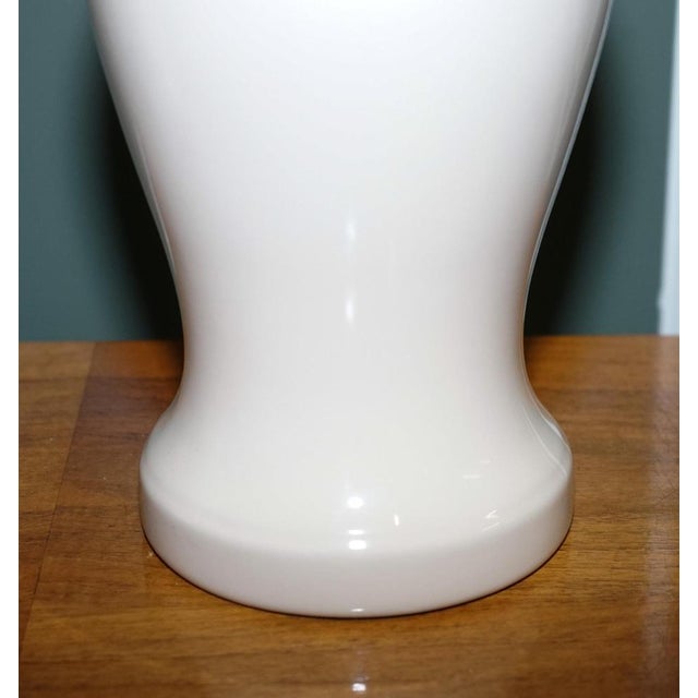 Vintage Cream Porcelain Lamps, 1970s, Set of 2 For Sale - Image 12 of 16