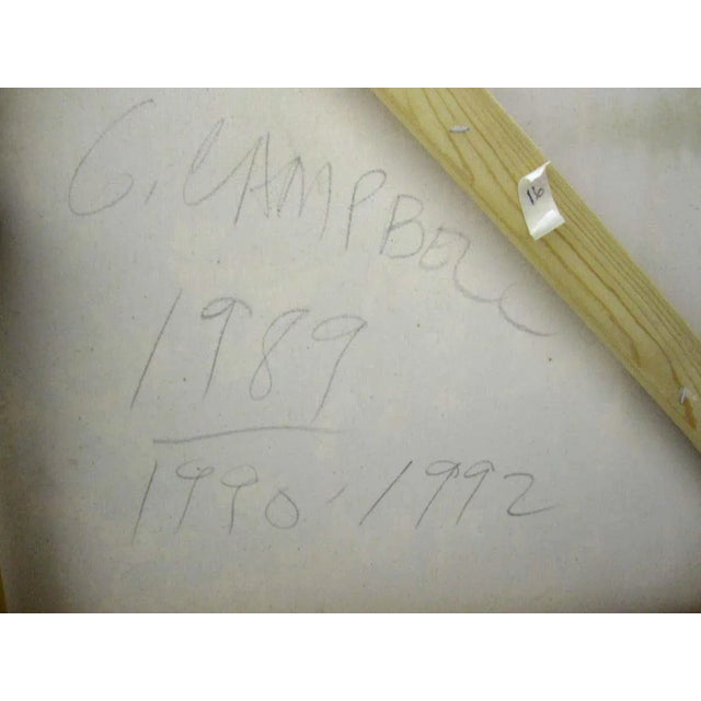 Geometric Acrylic Abstract Mandala Painting in Red by Gerald Campbell For Sale - Image 4 of 5