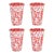 Crow Canyon Home Splatterware, 14 oz. Tumblers in Red & White - Set of 4 For Sale