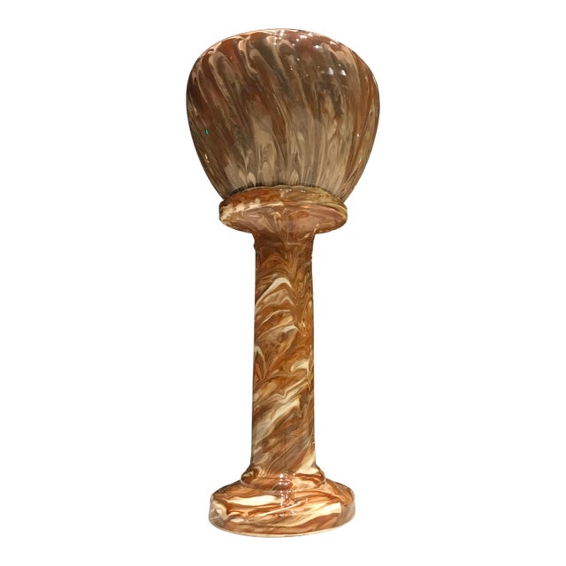 Antique Weller Pottery Marbleized Jardinière & Pedestal For Sale