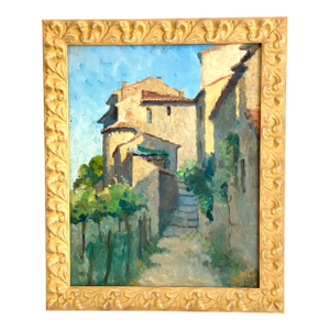 1934 French Plein Air Oil Painting on Board