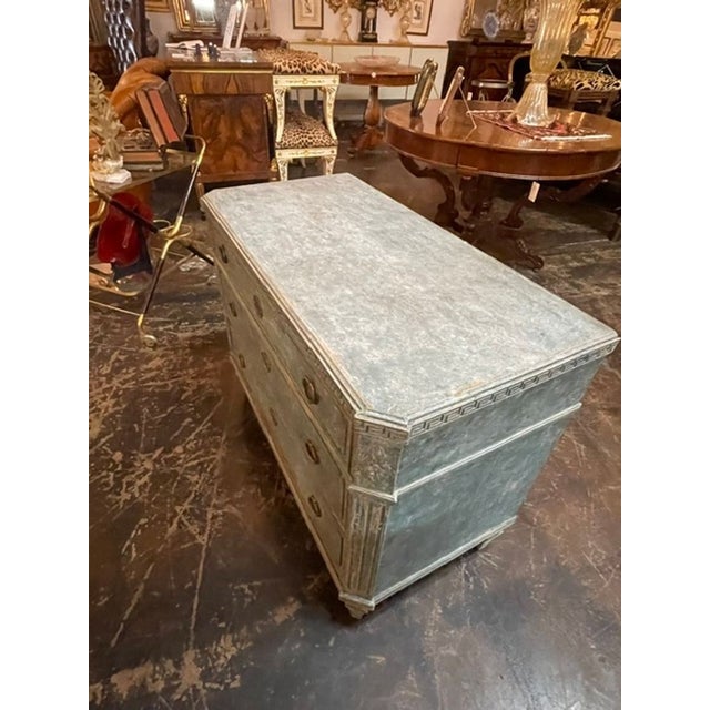 Pair of Swedish Gustavian Neoclassical Painted Chests For Sale - Image 13 of 13